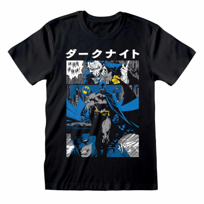 DC Comics Batman - Manga Cover (Unisex Black T-Shirt)  Schwarz