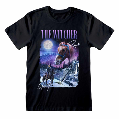 ** Witcher - Roach (Unisex Black T-Shirt)  ** Schwarz