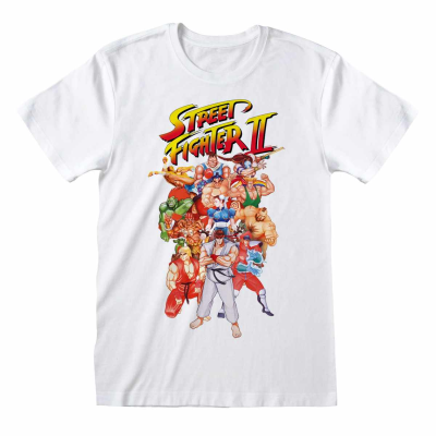 ** Streetfighter 2 - Group Shot White (Unisex White T-Shirt)  ** weiß