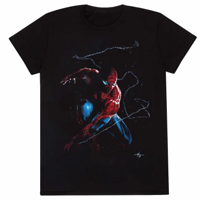 Marvel Comics Spider-Man - Spidey Art (Unisex Black T-Shirt)  black