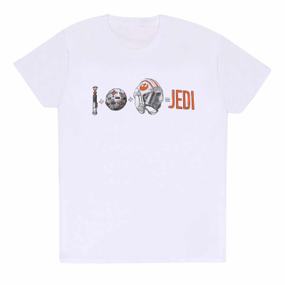 ** Star Wars - Jedi Calculation (Unisex White T-Shirt)  ** weiß