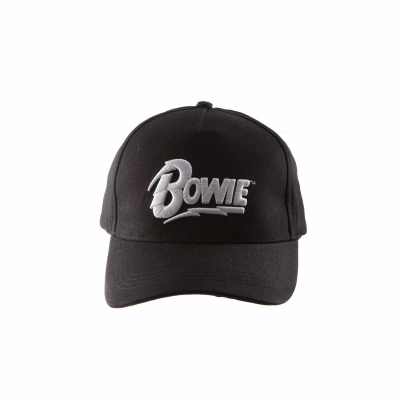 David Bowie - High Build Logo (Unisex Black Snapback Cap)  Schwarz