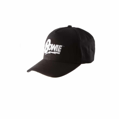 David Bowie - High Build Logo (Unisex Black Snapback Cap)  Schwarz