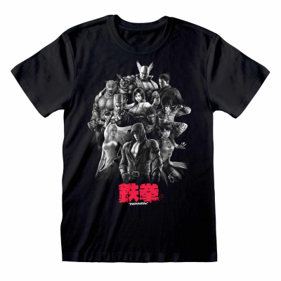 ** Tekken - Group Pose (Unisex Black T-Shirt)  ** Schwarz