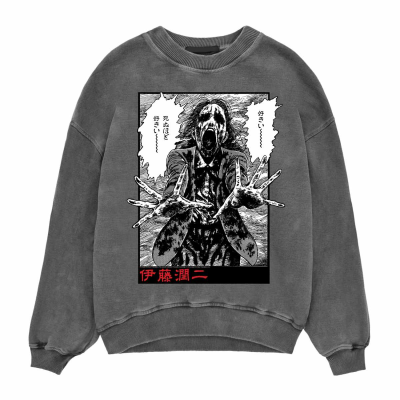 ** Superheroes Inc. Junji-Ito - Ghoul (Unisex Black Sweatshirt)  ** Schwarz