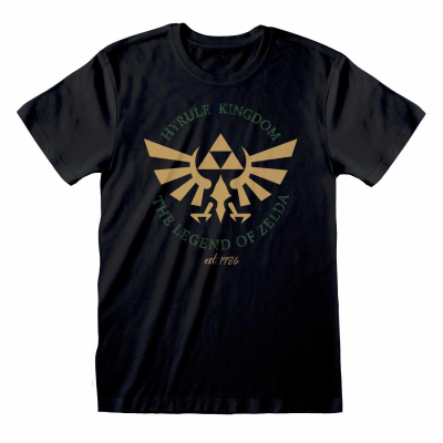 Nintendo Legend Of Zelda - Hyrule Kingdom Crest (Unisex Black T-Shirt)  Schwarz