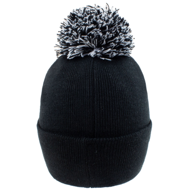 Nightmare Before Christmas - Jack Face (Unisex Black Beanie Pom)  Schwarz
