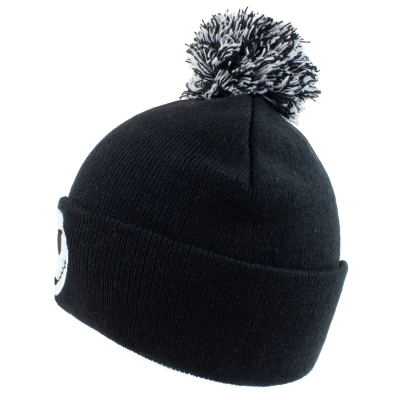 Nightmare Before Christmas - Jack Face (Unisex Black Beanie Pom)  Schwarz