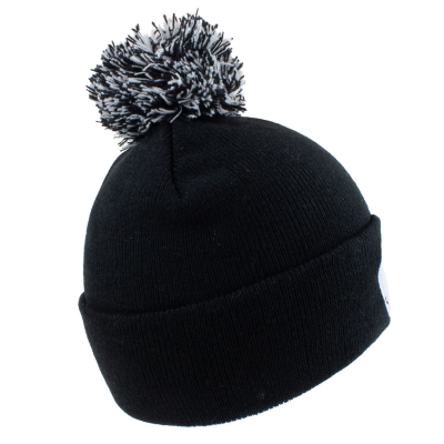 Nightmare Before Christmas - Jack Face (Unisex Black Beanie Pom)  Schwarz