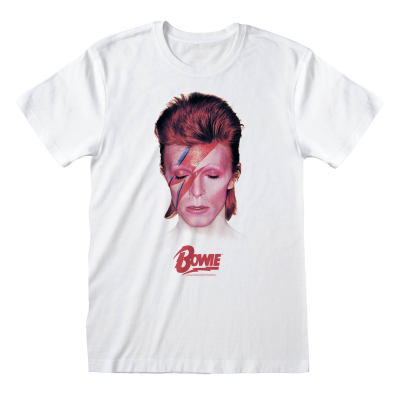 David Bowie - Aladdin Sane (Unisex White T-Shirt)  weiß