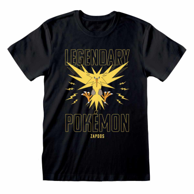 ** Pokemon - Legendary Zapdos (Unisex Black T-Shirt)  ** Schwarz