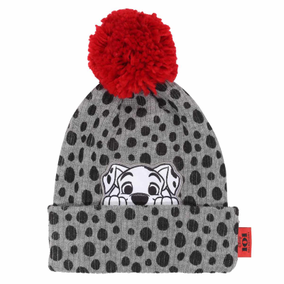 Disney 101 Dalmations - Peeping Pup (Unisex Grey Beanie Pom)  Grau