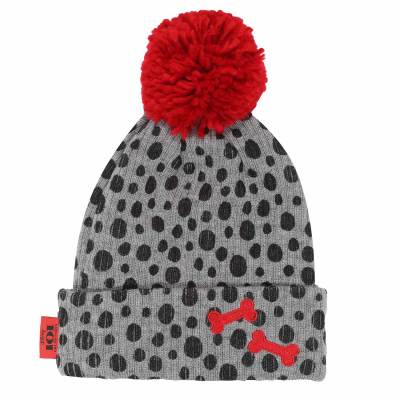 Disney 101 Dalmations - Peeping Pup (Unisex Grey Beanie Pom)  Grau