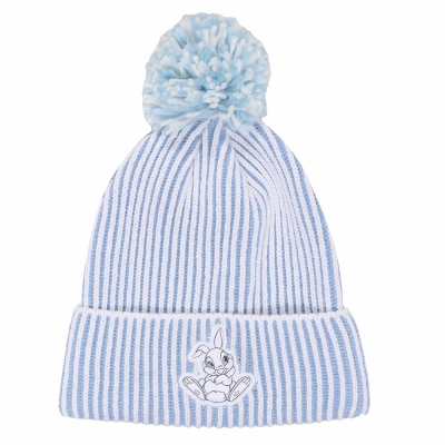 Disney Bambi - Bambi Thumper (Unisex Blue Beanie Pom)  Blau