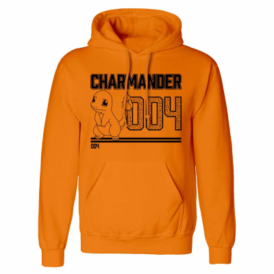 ** Pokemon - Charmander Line Art (Unisex Red Pullover Hoodie)  ** Rot