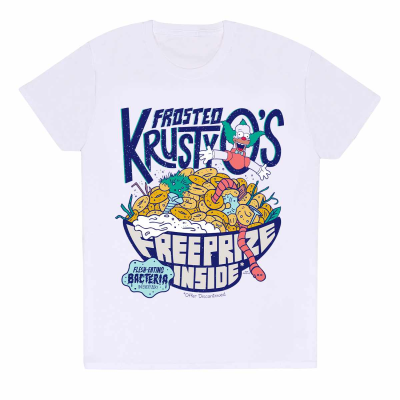 ** Simpsons - Frosted Crusty Qs (Unisex White T-Shirt)  ** weiß