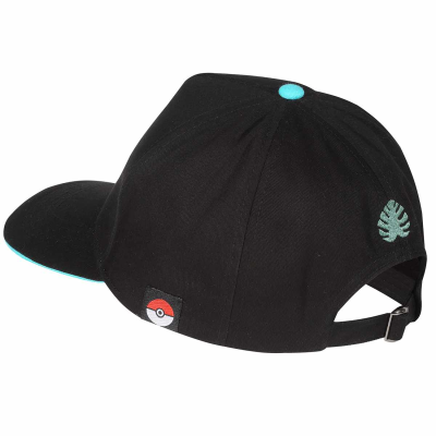 Pokemon - Bulbasaur Badge (Unisex Black Baseball Cap)  Schwarz