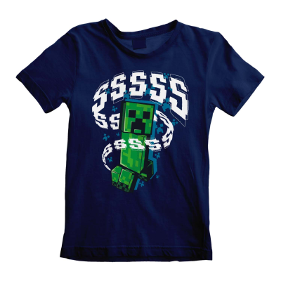 Minecraft - Creepers (Unisex Navy T-Shirt) 7-8 Years Marine