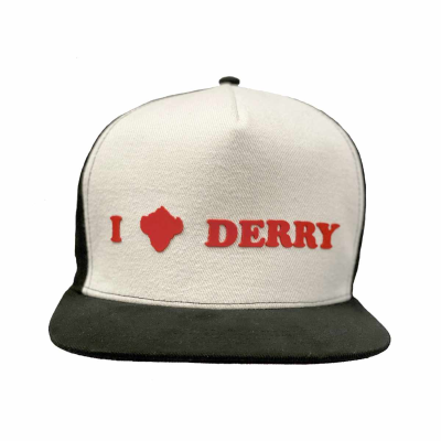 IT Chapter 2- I Heart Derry (Unisex White Snapback Cap)  White