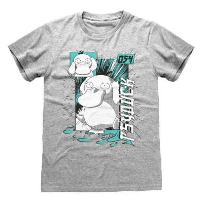 Pokemon - Cyduck Square (Unisex Heather Grey T-Shirt)  Heather Grey