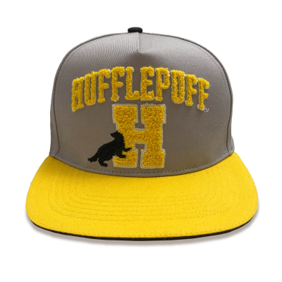 Harry Potter - College Hufflepuff (Unisex Grey Snapback Cap)  Degree
