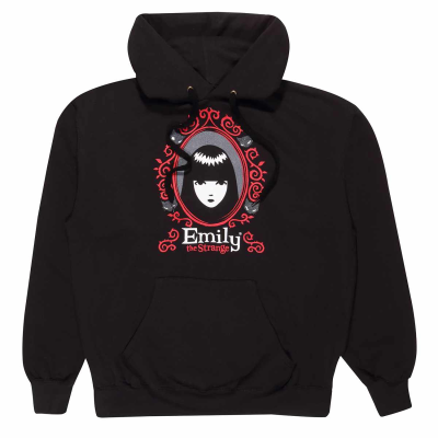 Emily The Strange - Frame (Womens Black Pullover Hoodie)  Schwarz