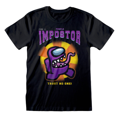 ** Among Us - Purple Impostor (Unisex Black T-Shirt)  ** Schwarz