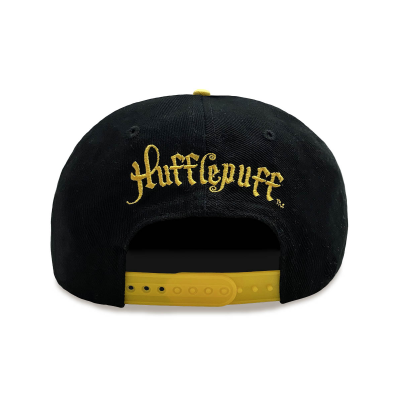Harry Potter - Badge Hufflepuff (Unisex Black/Yellow Snapback Cap)  Black/Yellow