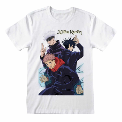 Jujutsu Kaisen - Trio (Unisex White T-Shirt)  White