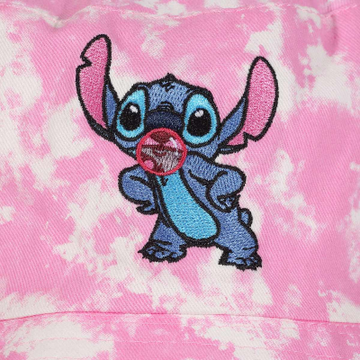 Disney Lilo And Stitch - Stitch (Unisex Pink Tie Dye Bucket Hat)  Pink Tie Dye