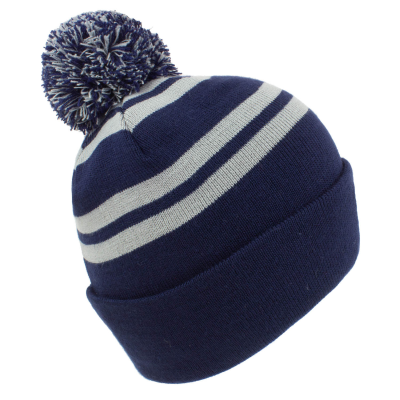 Harry Potter - House Ravenclaw (Unisex Blue/Silver Beanie Pom)  Blue/Silver