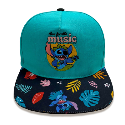 Disney Lilo And Stitch - Here For The Music (Snapback Cap) (Unisex Blue Snapback Cap)  Blau