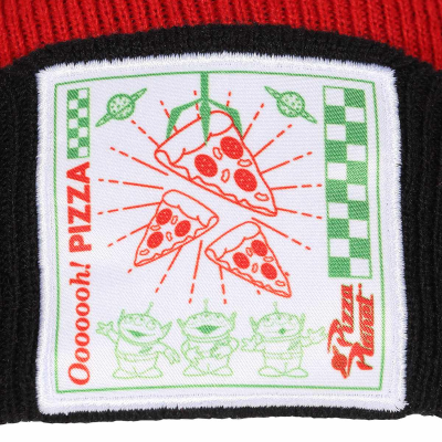 Disney Toy Story - Pizza Planet (Unisex Black Beanie Pom)  Schwarz