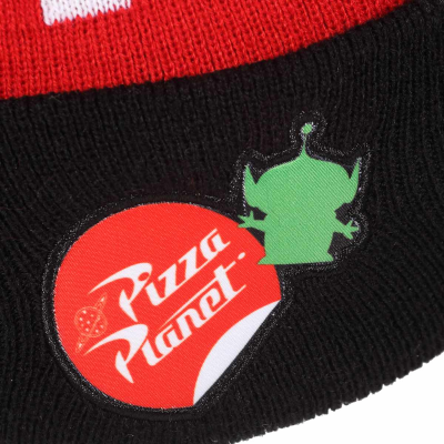 Disney Toy Story - Pizza Planet (Unisex Black Beanie Pom)  Schwarz
