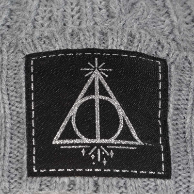 ** Harry Potter - Deathly Hallows (Unisex Grey Beanie Pom)  ** Degree