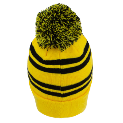 Harry Potter - House Hufflepuff (Unisex Yellow/Black Beanie Pom)  Yellow/Black