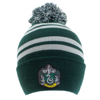 Harry Potter - House Slytherin (Unisex Black Beanie Pom)  black