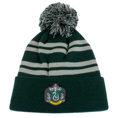 Harry Potter - House Slytherin (Unisex Black Beanie Pom)  black