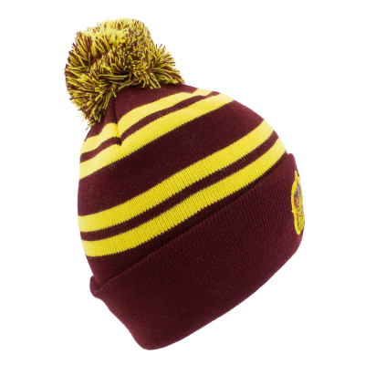 Harry Potter - House Gryffindor (Unisex Maroon / Gold Beanie Pom)  Maroon / Gold