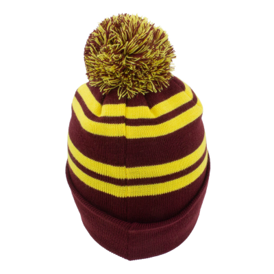 Harry Potter - House Gryffindor (Unisex Maroon / Gold Beanie Pom)  Maroon / Gold