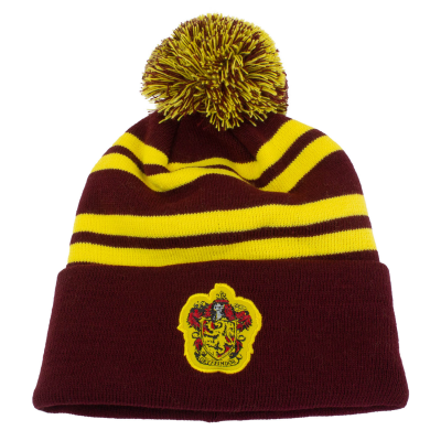 Harry Potter - House Gryffindor (Unisex Maroon / Gold Beanie Pom)  Maroon / Gold