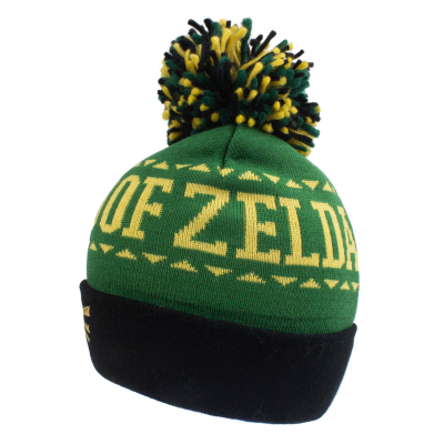 Nintendo Legend Of Zelda - Logo (Unisex Black Beanie Pom)  Schwarz