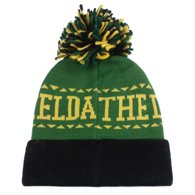 Nintendo Legend Of Zelda - Logo (Unisex Black Beanie Pom)  Schwarz