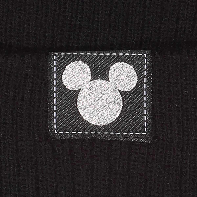 Disney Mickey and Friends - Double Pom (Unisex Black Beanie Pom)  Schwarz