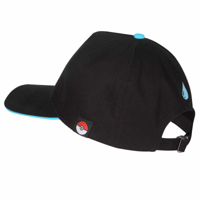 Pokemon - Squirtle Badge (Unisex Black Baseball Cap)  Schwarz