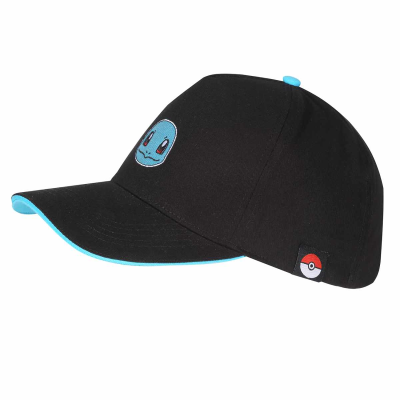 Pokemon - Squirtle Badge (Unisex Black Baseball Cap)  Schwarz