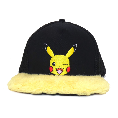 Pokemon - Pikachu Wink (Unisex Black Snapback Cap)  Schwarz