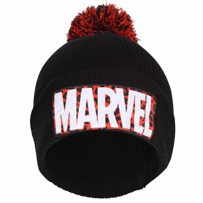 Marvel Comics - Leopard Logo (Unisex Black Beanie Pom)  black