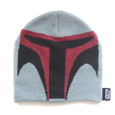 Star Wars - Face Fett (Unisex Grey Beanie)  Grau