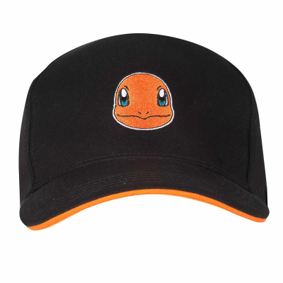 Pokemon - Charmander Badge (Unisex Black Baseball Cap)  Schwarz